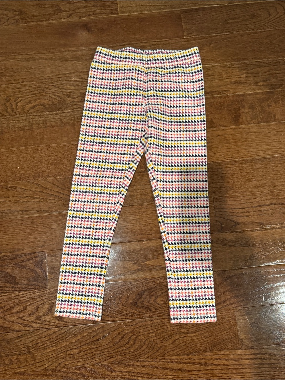 Janie and Jack Girls' Multi-Color Houndstooth Knit Leggings sz 7